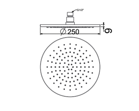 Đầu sen tắm phun mưa American Standard 250mm FFASS036 FFASS036 - 2