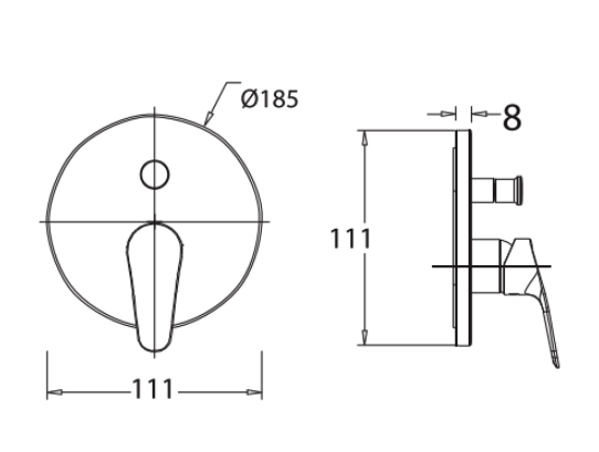 Vòi sen tắm âm tường American Standard WF-0321 (WF0321) WF-0321 - 2