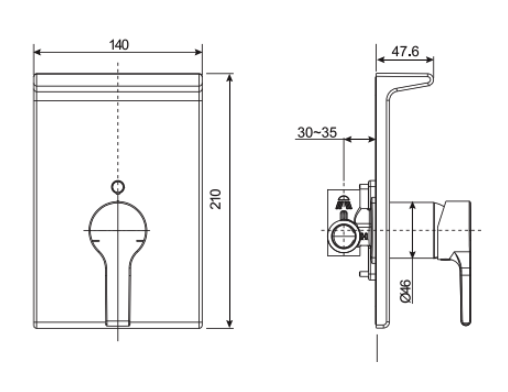 Vòi sen tắm âm tường American Standard WF-3922 (WF3922) WF-3922 - 2
