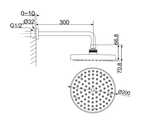 Đầu sen tắm phun mưa American Standard Celia WF-9051 (WF9051) WF-9051 - 2