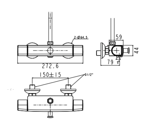 Vòi sen tắm American Standard WF-0715 (WF0715) nóng lạnh WF-0715 - 6