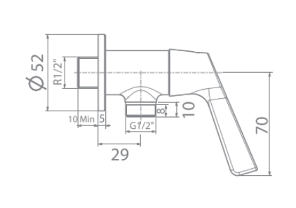 Vòi sen lạnh American Standard WF-T604 (WFT604) WF-T604 - 5