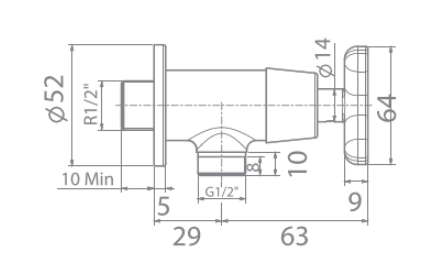 Vòi sen lạnh American Standard WF-T704 (WFT704) WF-T704 - 5