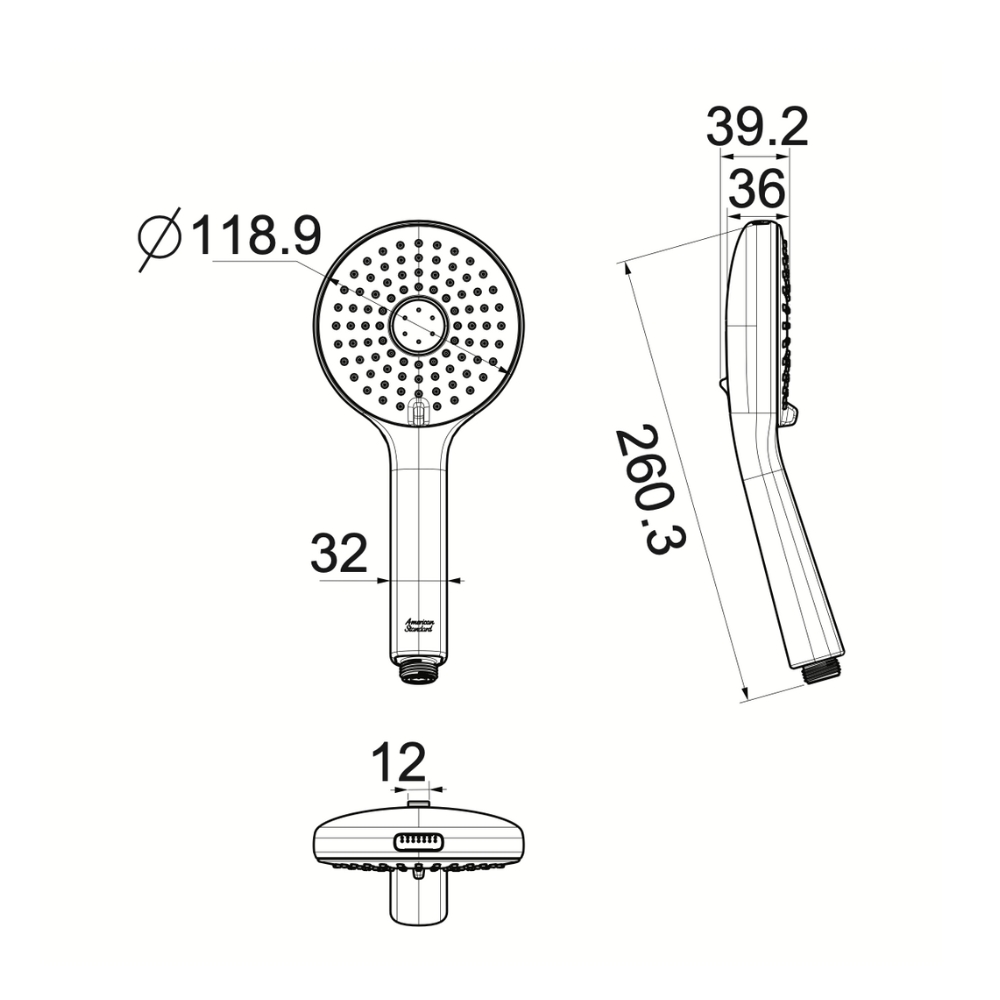 Tay sen tắm 3 chế độ American Standard 1030980001 1030980001 - 6