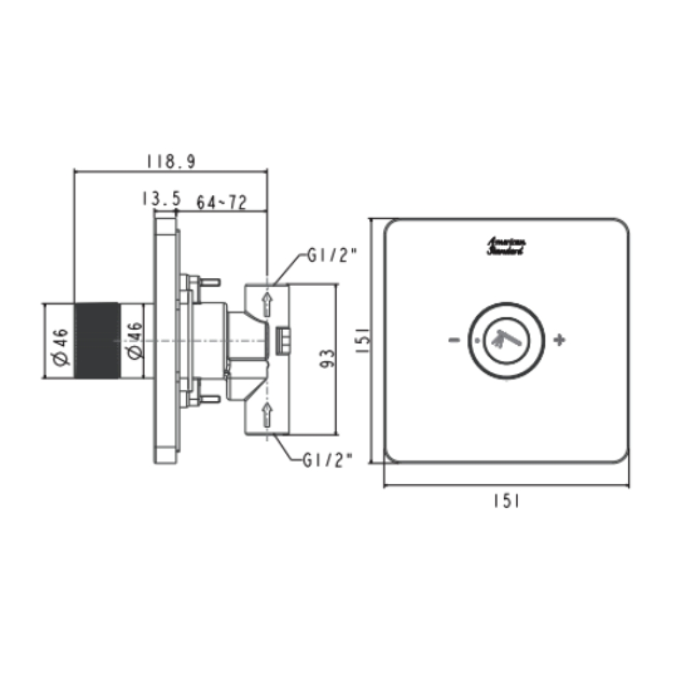 Nút điều chỉnh cho tay sen EasySET American Standard FFAS0925 FFAS0925 - 2