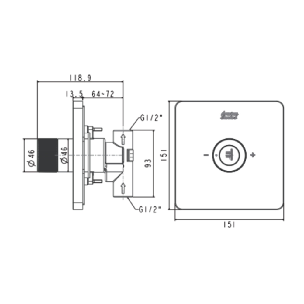 Nút điều chỉnh cho thân vòi sen EasySET American Standard FFAS0927 FFAS0927 - 2