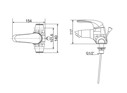 Vòi lavabo nóng lạnh American Standard Saga WF-1502 (WF1502) WF-1502 - 2