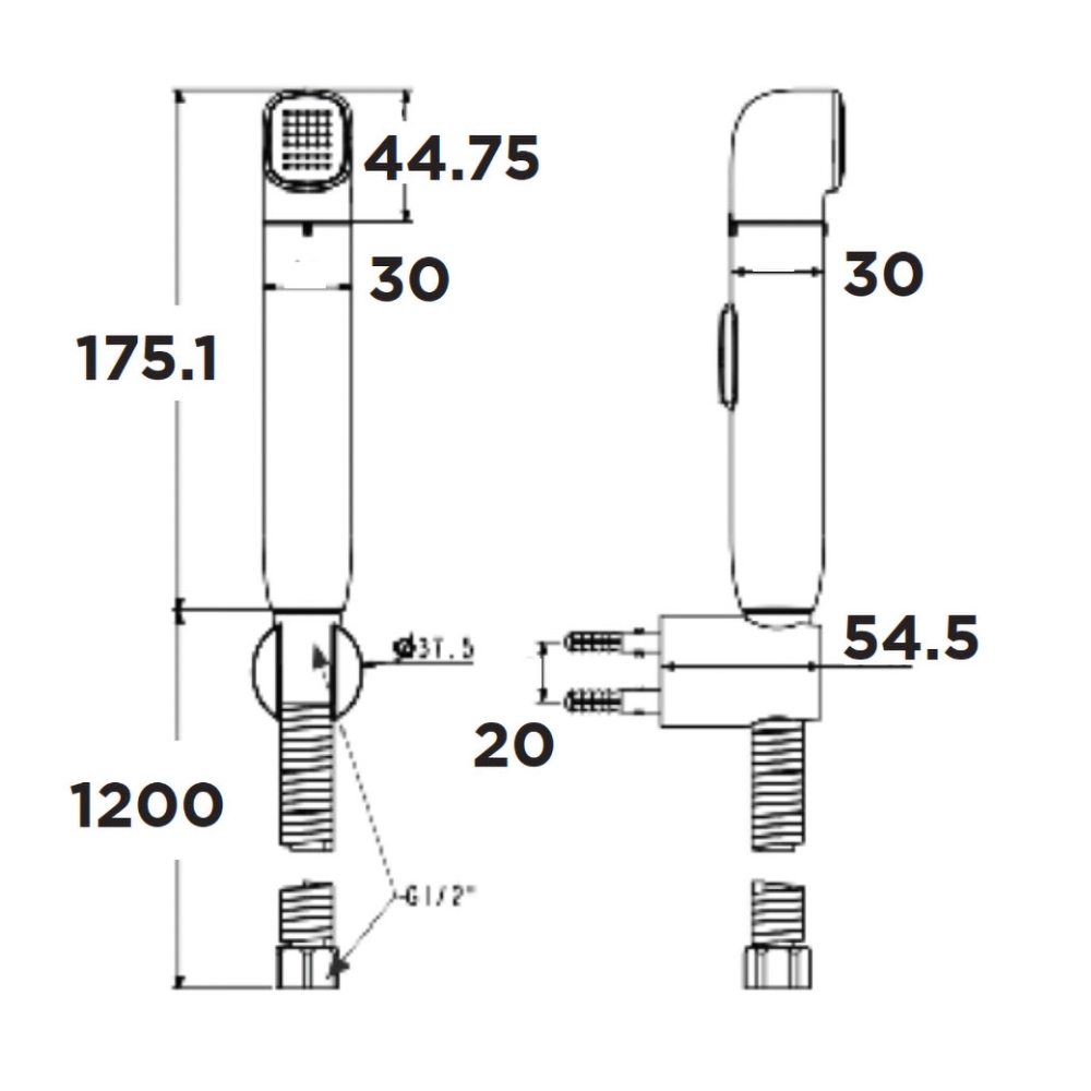 Vòi xịt vệ sinh American Standard DUOSTiX WF-TS28 (WFTS28) - 2