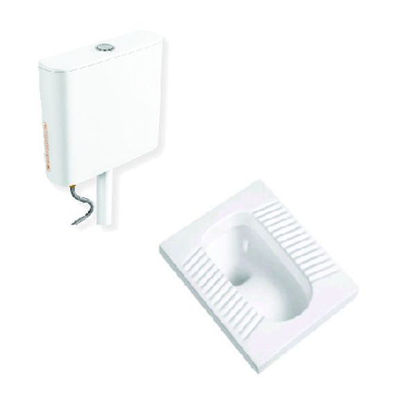 Bộ bồn cầu xổm và két nước xả nhấn Atmor AT5204S+AT4406 AT5204S+AT4406