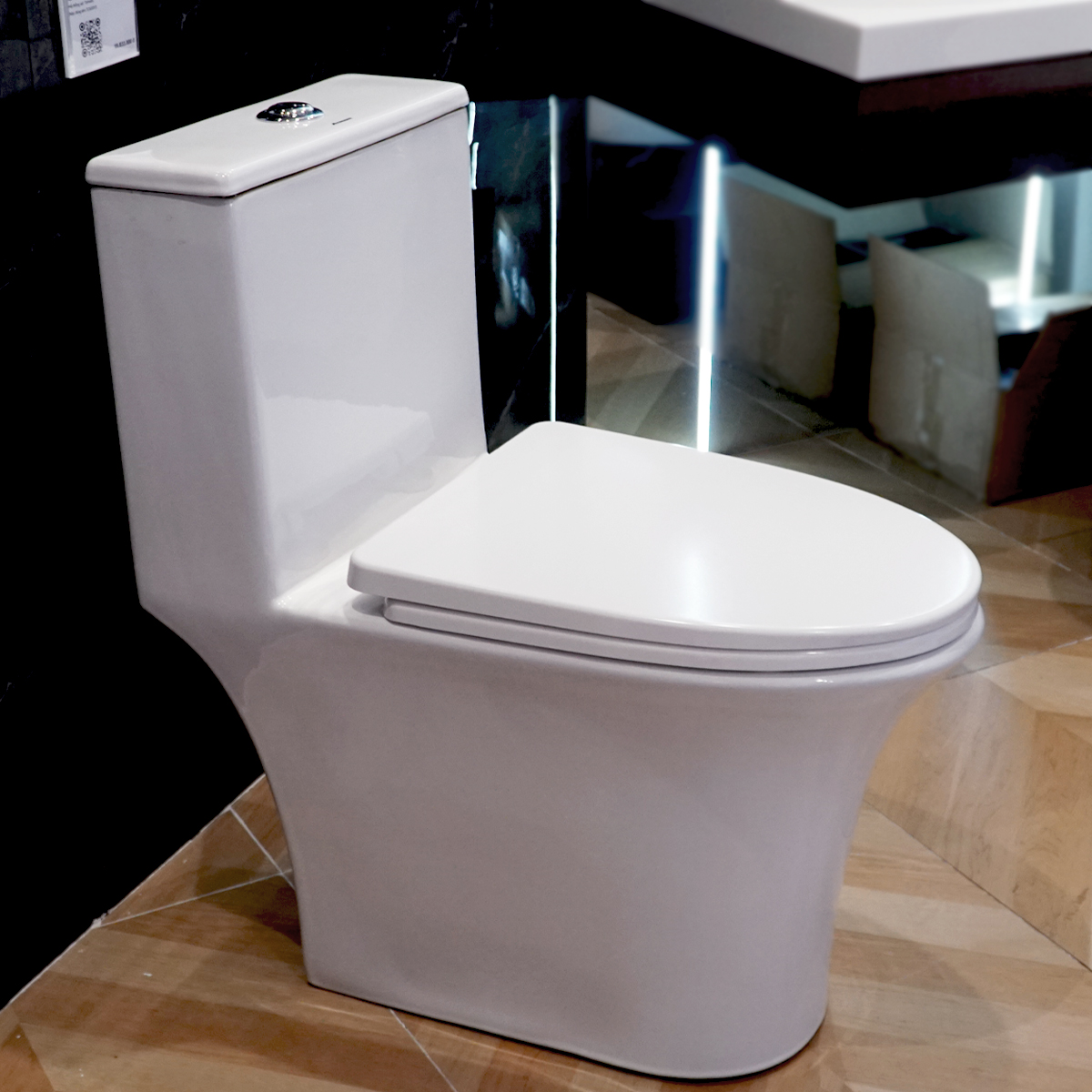 Bồn cầu 1 khối ATMOR AT8866 nắp êm xả nhấn tiết kiệm nước AT8866 - 2