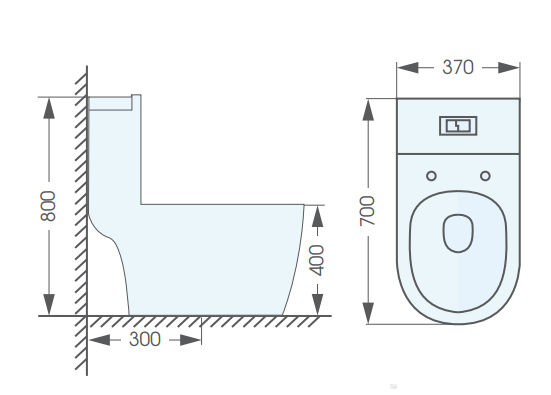 Bồn cầu 1 khối ATMOR AT1635 nắp êm xả nhấn AT1635 - 4