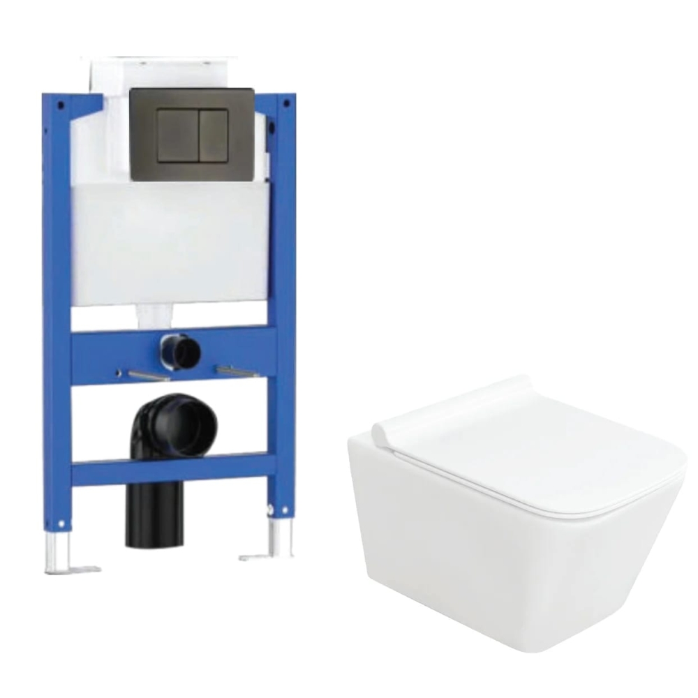 Bồn cầu treo tường & két nước âm tường ATMOR AT2178W+AT2000 AT2178W+AT2000