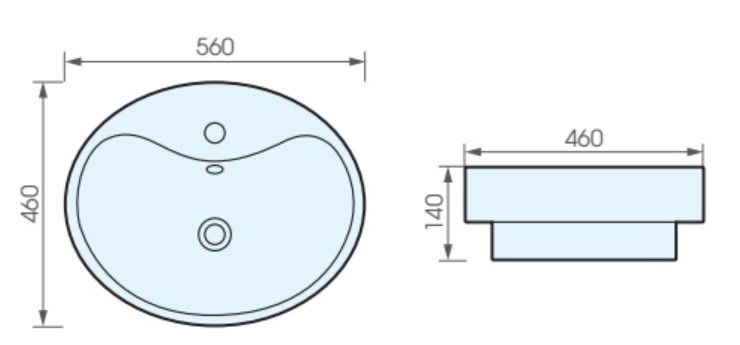 Chậu lavabo đặt bàn ATMOR AT4031A AT4031A - 3