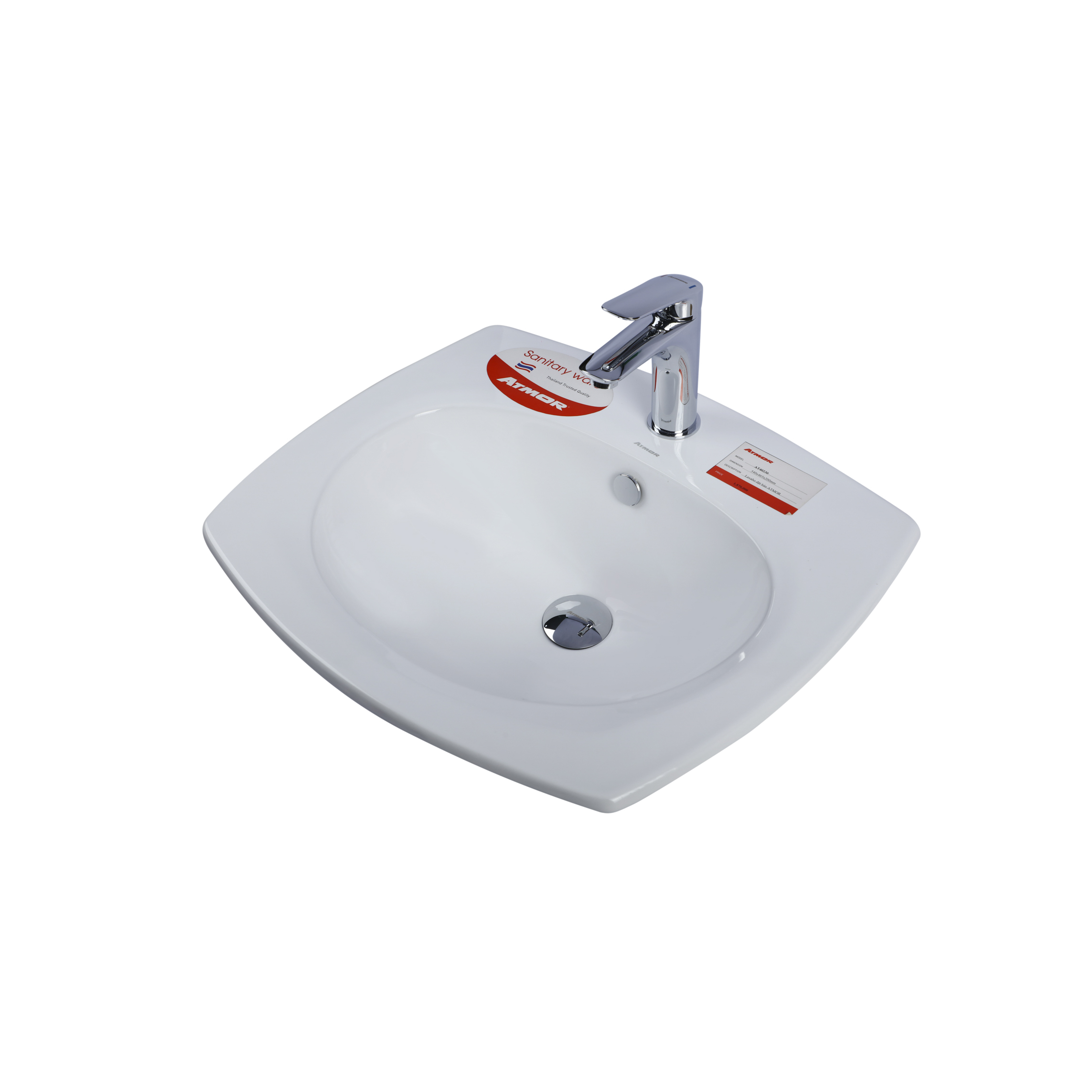 Chậu lavabo dương vành ATMOR AT40230 AT40230