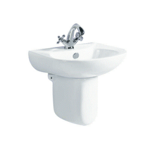 Chậu rửa lavabo treo tường ATMOR AT212 chân lửng AT212