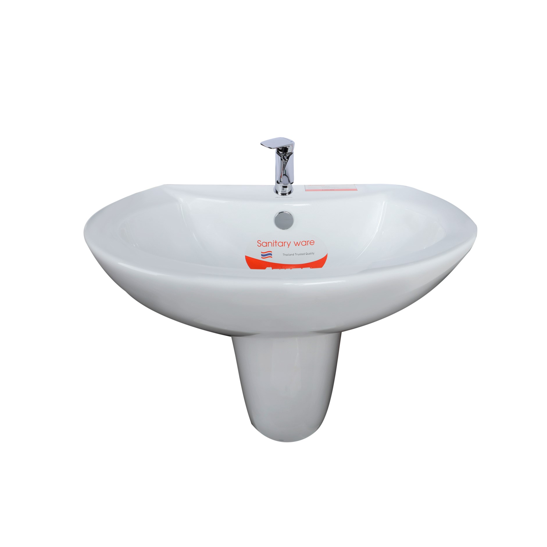 Chậu rửa lavabo treo tường ATMOR AT3007D chân lửng AT3007D - 3