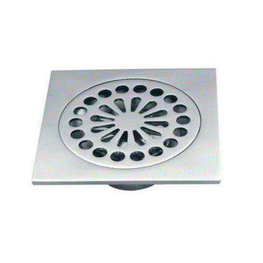 Phễu thoát sàn đồng mạ chrome 15x15cm Ø90 ATMOR 8105 8105