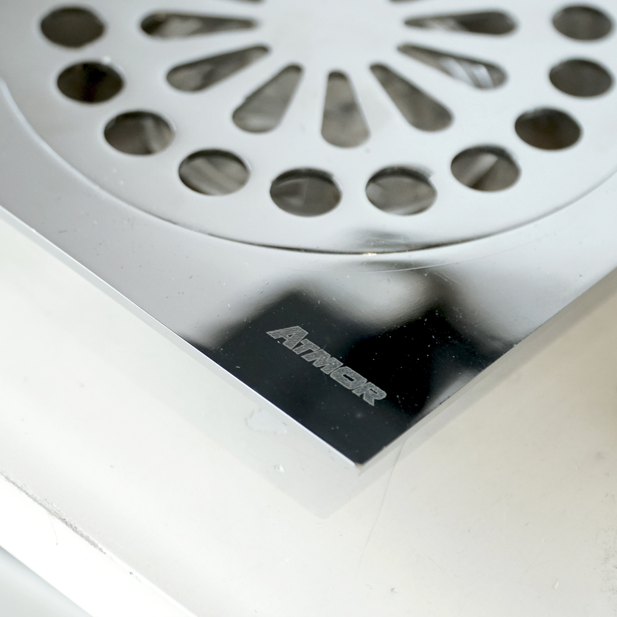 Phễu thoát sàn đồng mạ chrome 15x15cm Ø90 ATMOR 8105 8105 - 4