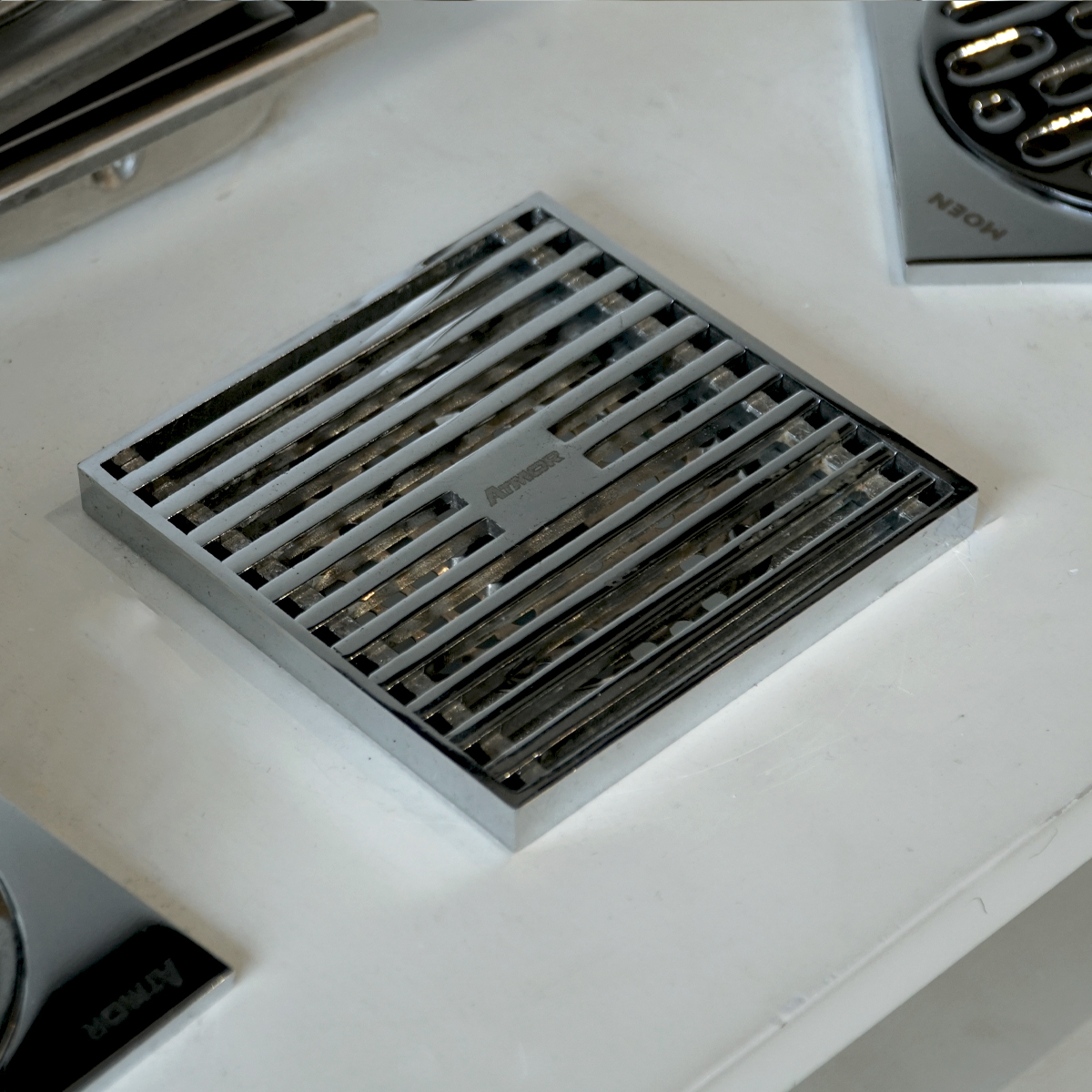 Phễu thoát sàn đồng mạ chrome 10x10cm ATMOR 8108 8108 - 4