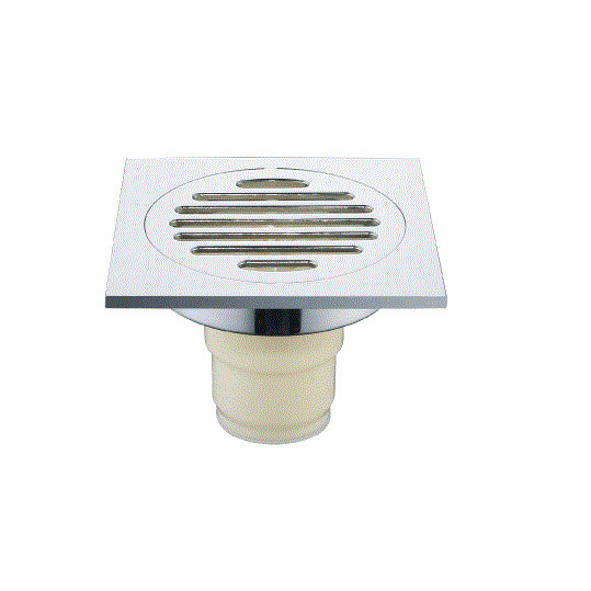 Phễu thoát sàn đồng mạ chrome 10x10cm ATMOR AH012 AH012