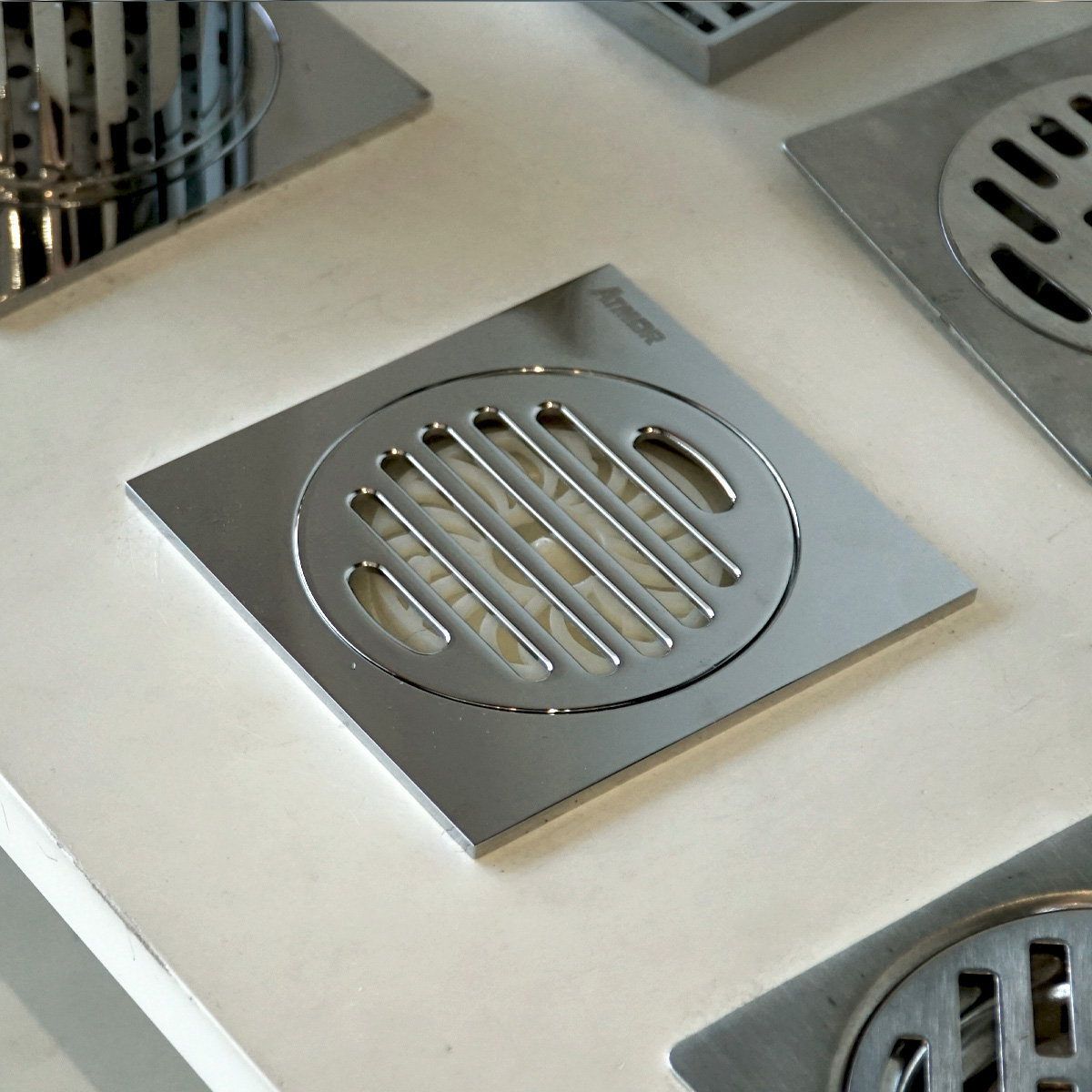 Phễu thoát sàn đồng mạ chrome 10x10cm ATMOR AH012 AH012 - 4