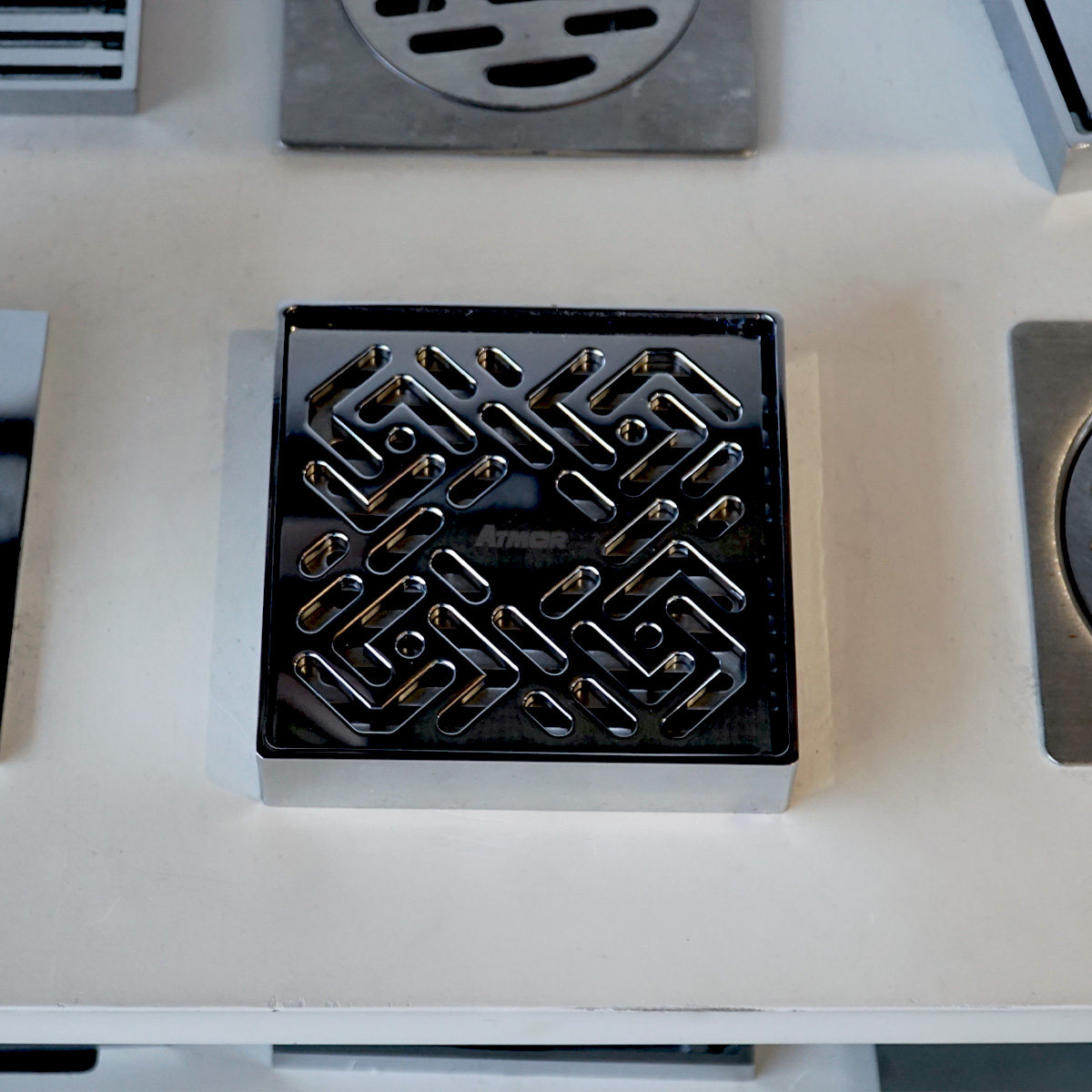 Phễu thoát sàn đồng mạ chrome 10x10cm ATMOR AH048/AT-37 AH048/AT-37 - 4