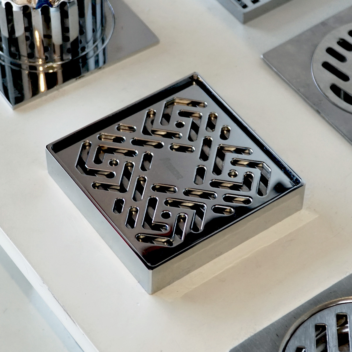 Phễu thoát sàn đồng mạ chrome 10x10cm ATMOR AH048/AT-37 AH048/AT-37 - 5