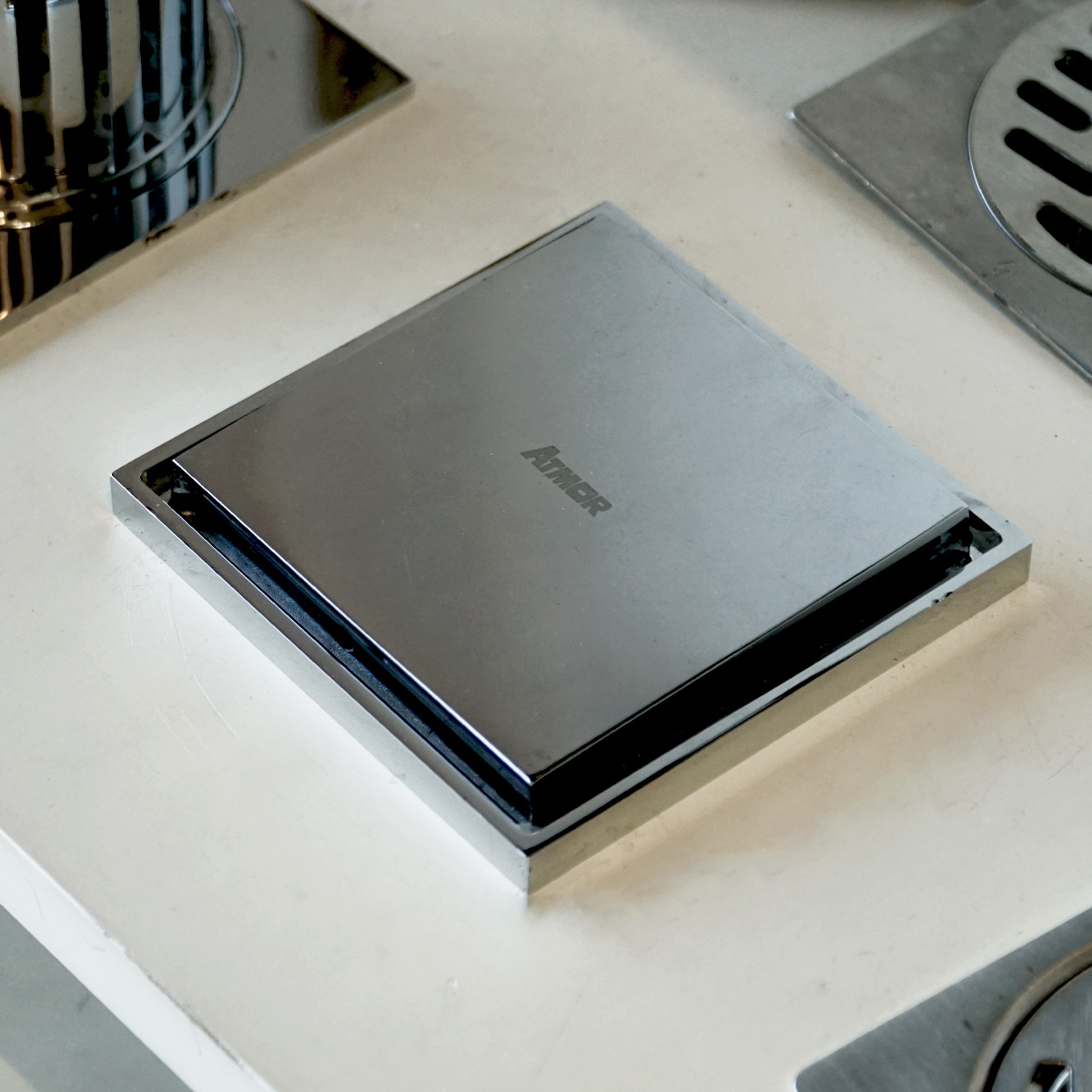 Phễu thoát sàn đồng mạ chrome 10x10cm ATMOR AH051 AH051 - 2