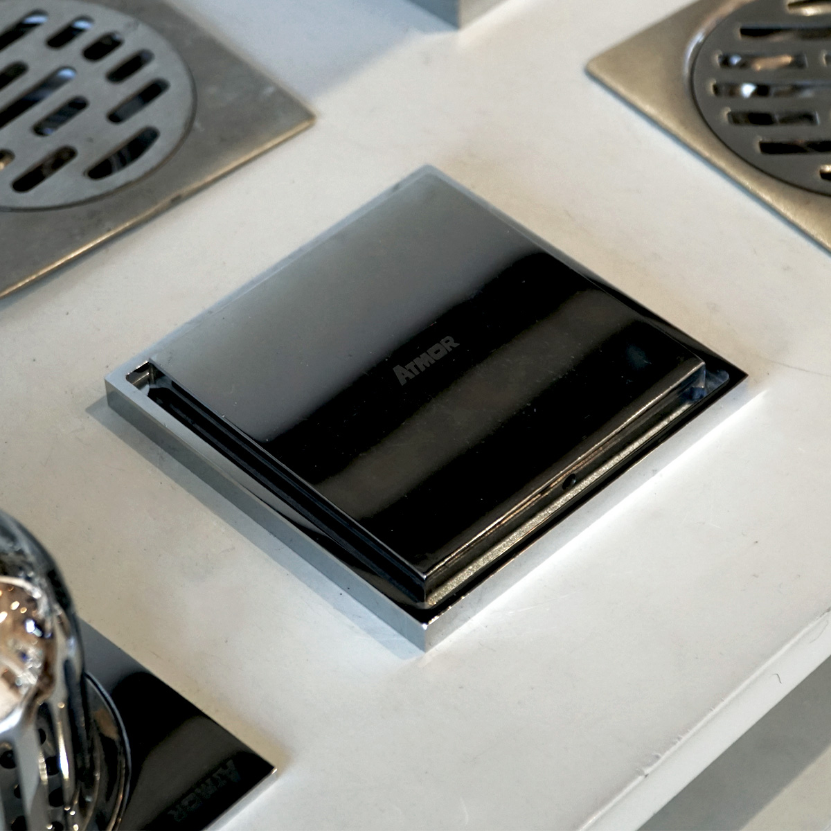 Phễu thoát sàn đồng mạ chrome 10x10cm ATMOR AH051 AH051 - 4