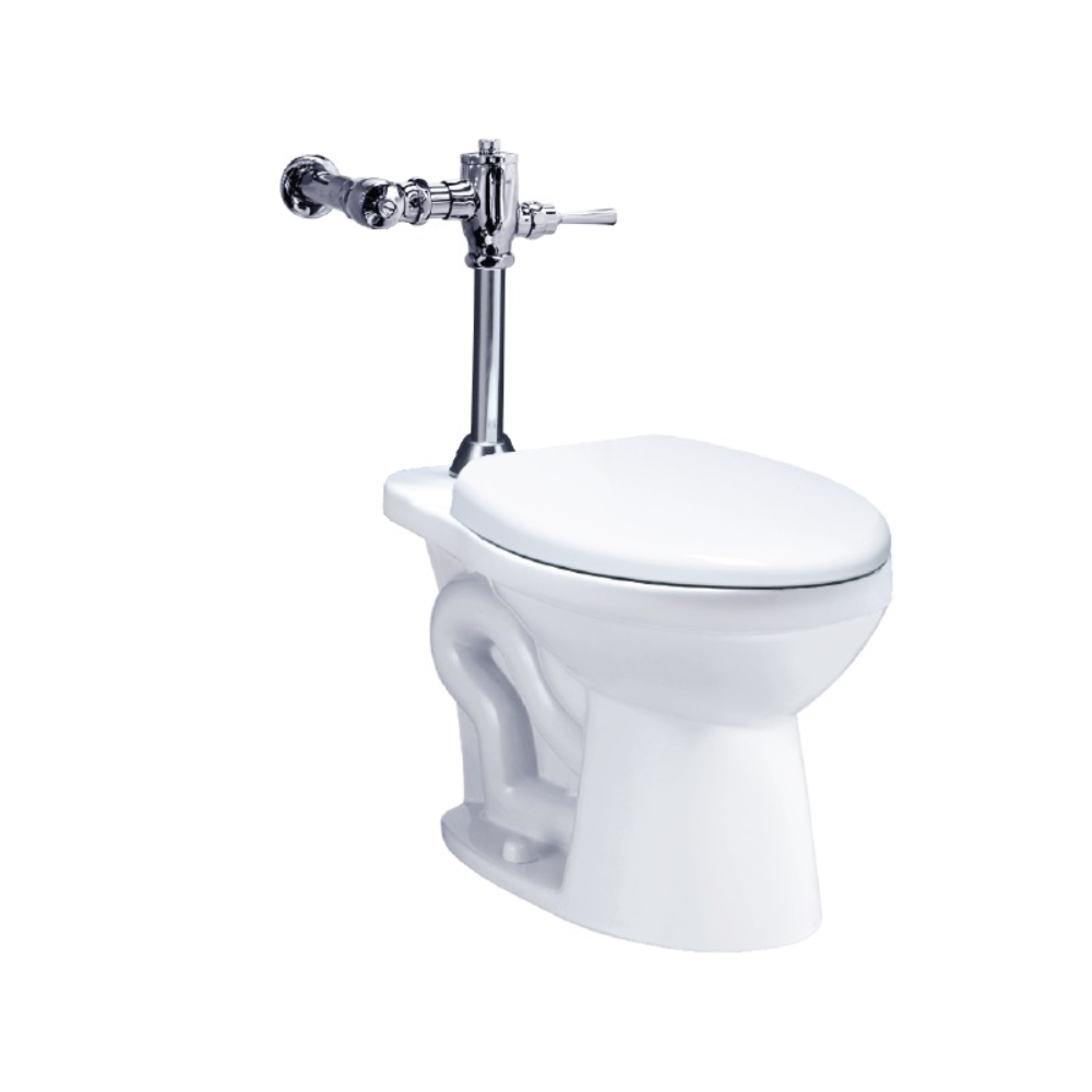 Bồn cầu đặt sàn nắp thường kèm van xả tay gạt Caesar CP1333+BF521A CP1333+BF521A