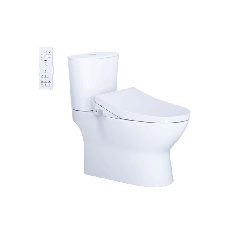 Bồn cầu 2 khối nắp điện tử Caesar CD1320 + TAF512H CD1320+TAF512H