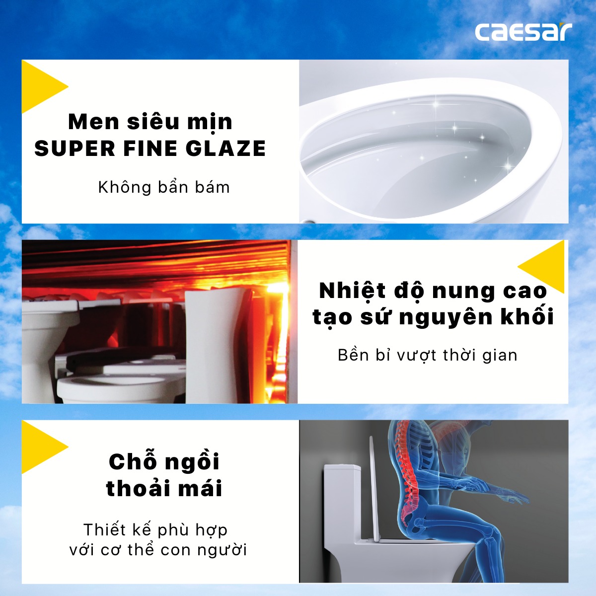 Bồn cầu 1 khối nắp điện tử Caesar C1391F + TAF400H (C1391+TAF400H) C1391+TAF400H - 3