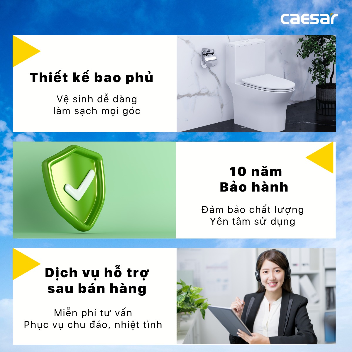 Bồn cầu 1 khối nắp điện tử Caesar C1391F + TAF400H (C1391+TAF400H) C1391+TAF400H - 5
