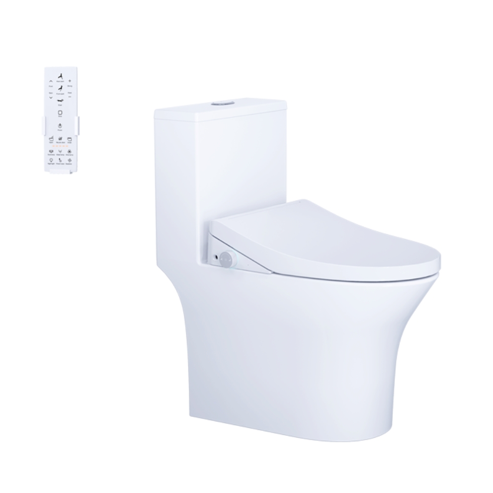 Bồn cầu 1 khối nắp điện tử Caesar C1391F+TAF512H C1391F+TAF512H