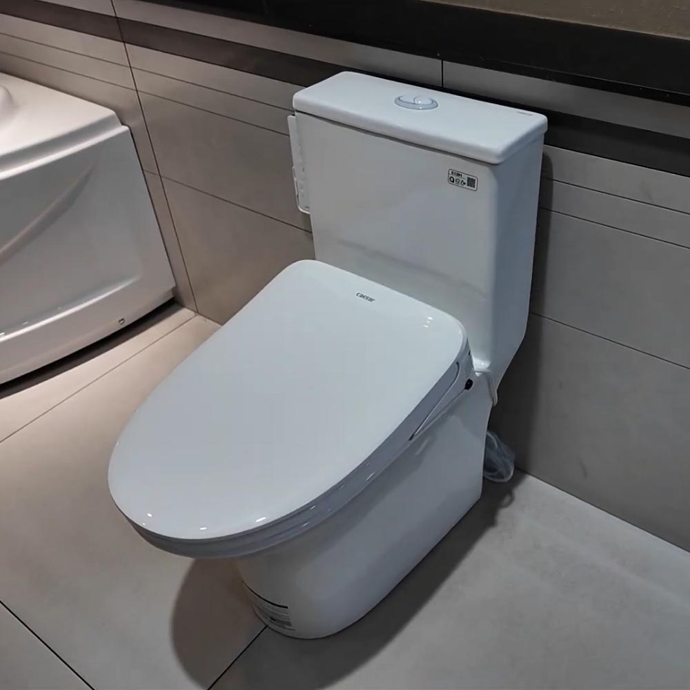Bồn cầu 1 khối nắp điện tử Caesar C1391F+TAF710H C1391F+TAF710H - 3