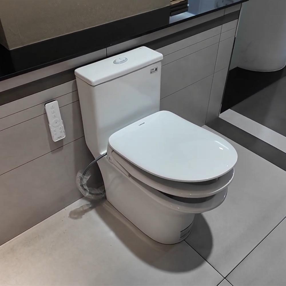 Bồn cầu 1 khối nắp điện tử Caesar C1391F+TAF710H C1391F+TAF710H - 4