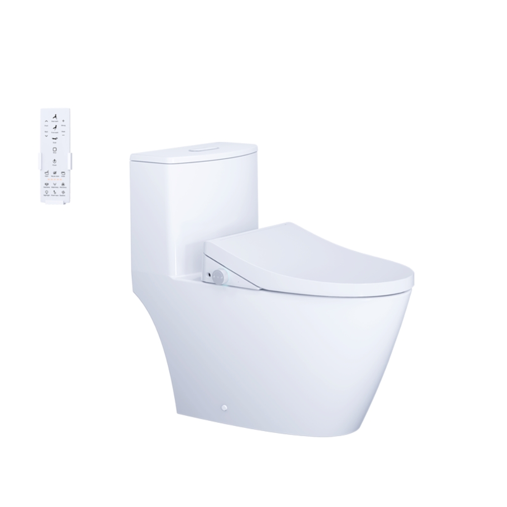 Bồn cầu 1 khối nắp điện tử Caesar C1363F + TAF512H (CD1363+TAF512H) CD1363+TAF512H