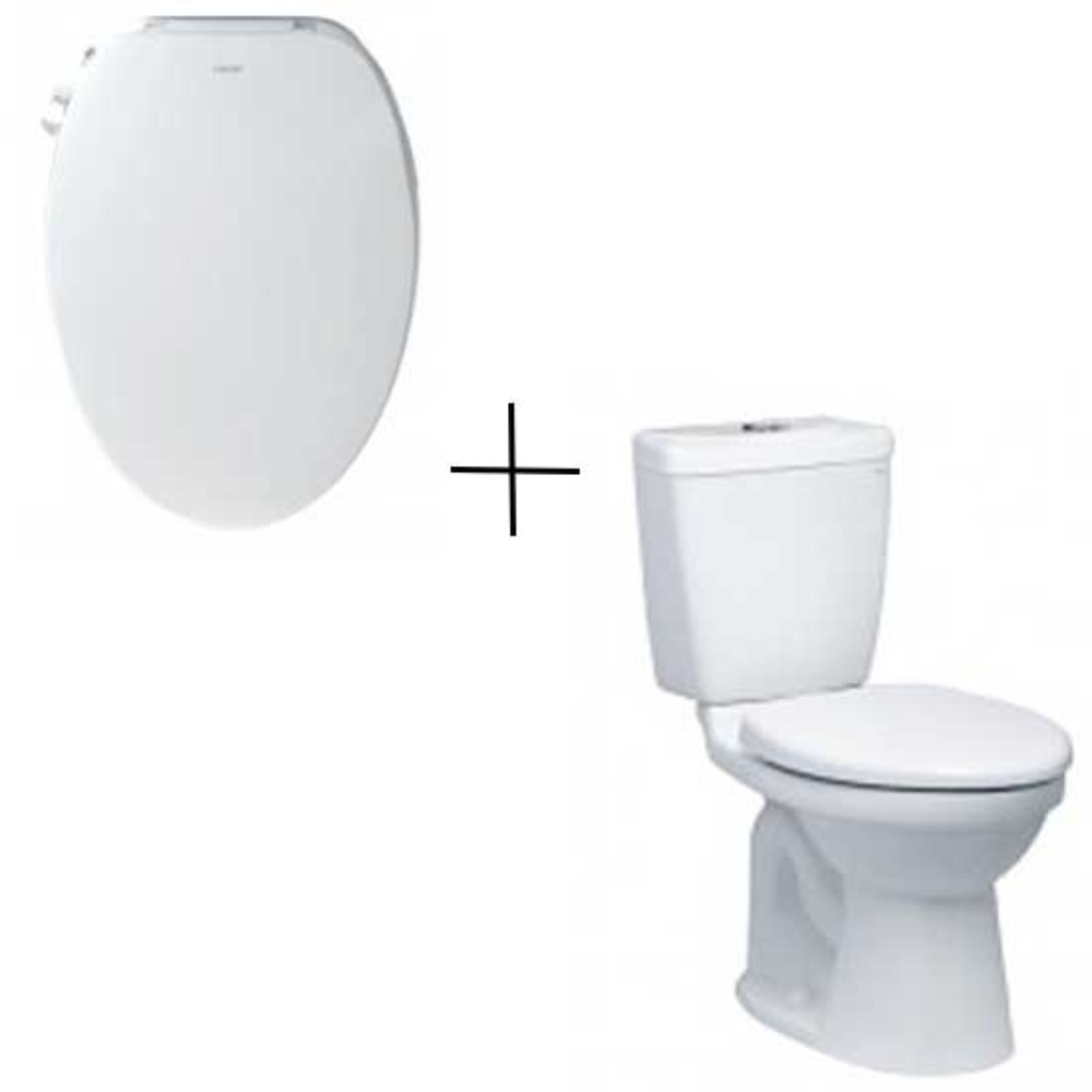 Bồn cầu 2 khối nắp rửa cơ Caesar CD1325 + TAF060 CD1325+TAF060