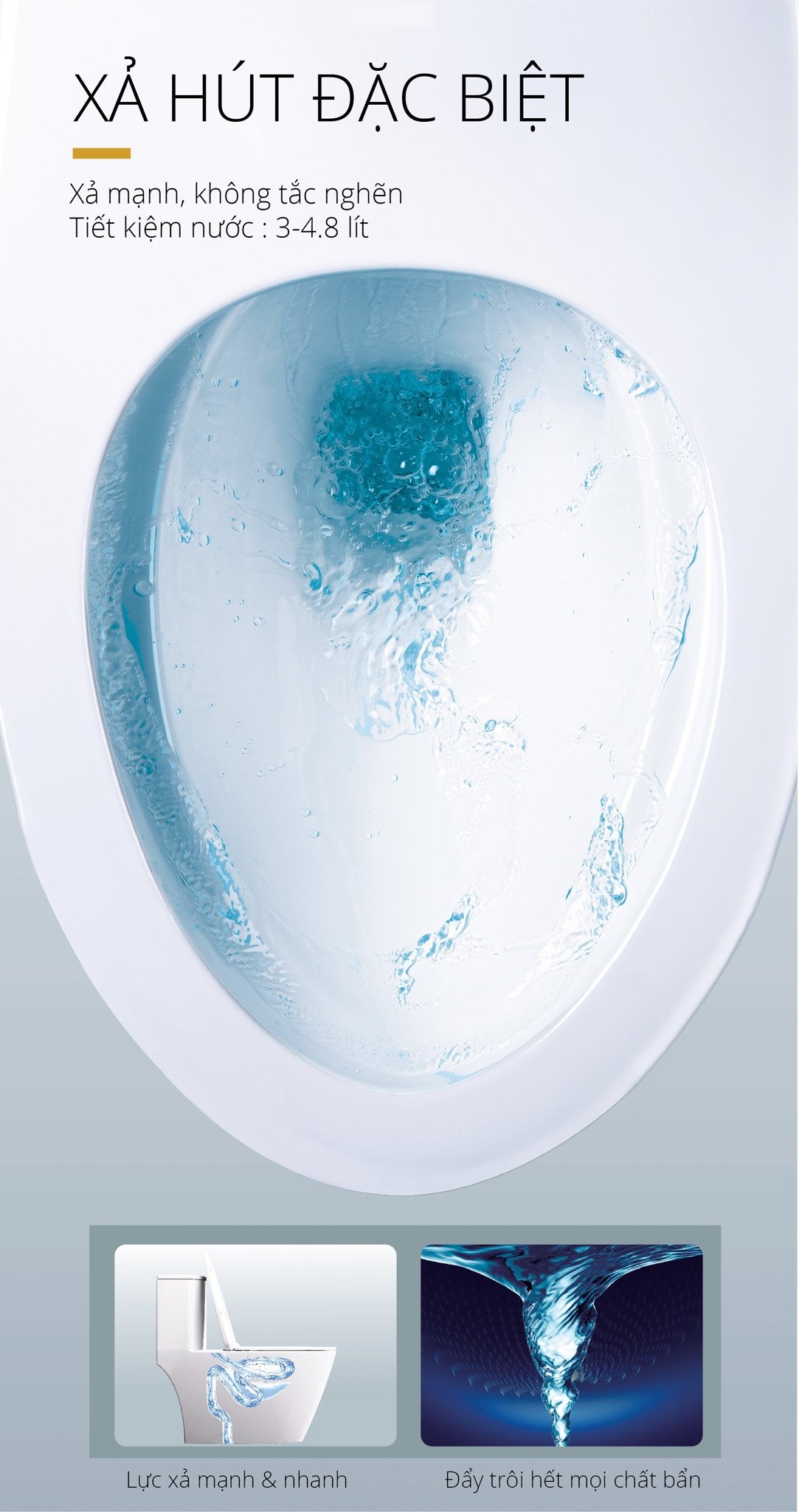 Bồn cầu 1 khối nắp rửa cơ Caesar C1363F + TAF060 (CD1363+TAF060) CD1363+TAF060 - 4