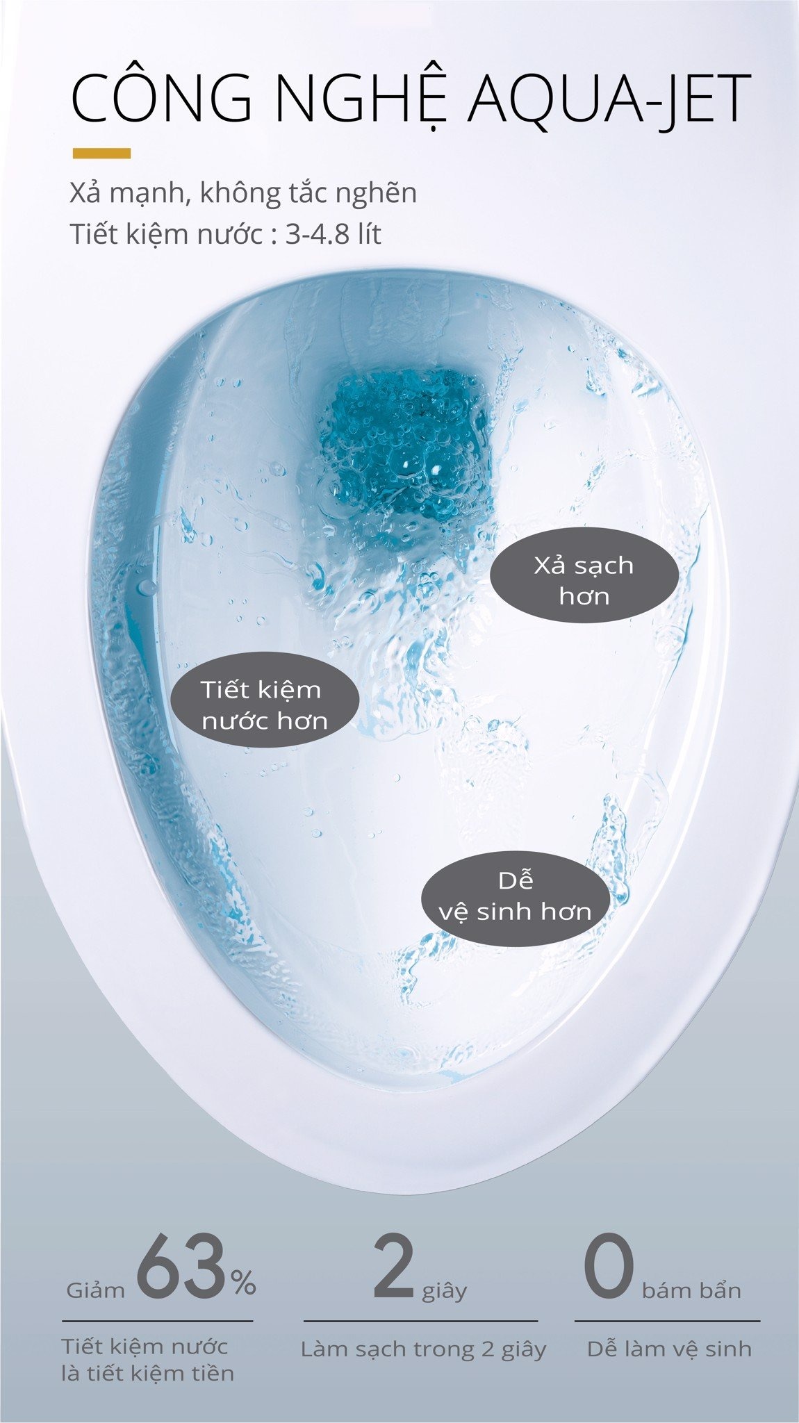 Bồn cầu 1 khối nắp rửa cơ Caesar C1375F + TAF060 (CD1375+TAF060) CD1375+TAF060 - 4