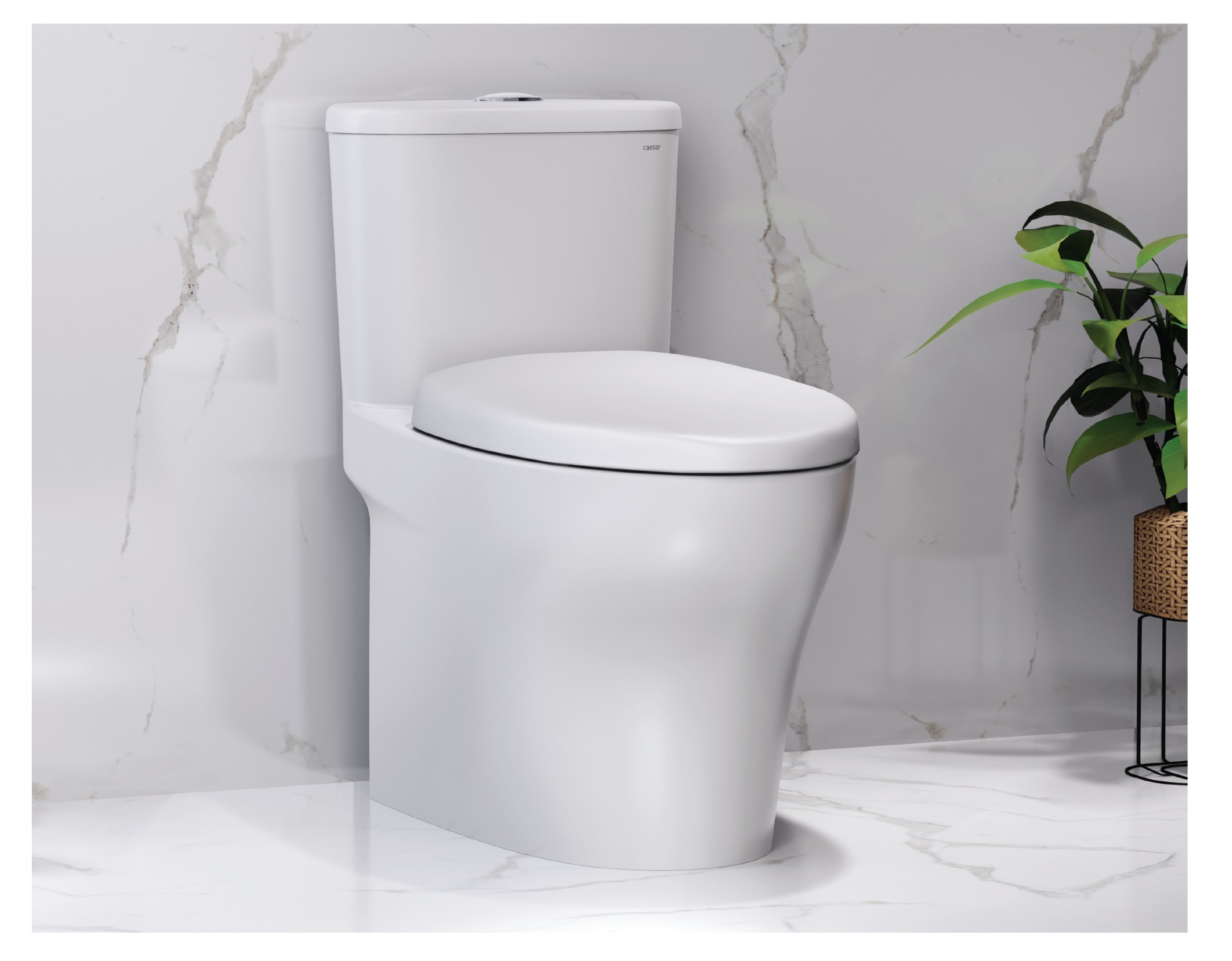 Bồn cầu 1 khối CAESAR CD1394 kèm nắp TAF060 - 13
