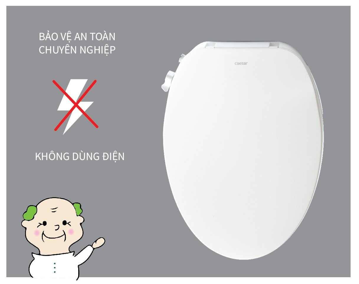 Bồn cầu 1 khối CAESAR CD1394 kèm nắp TAF060 - 18