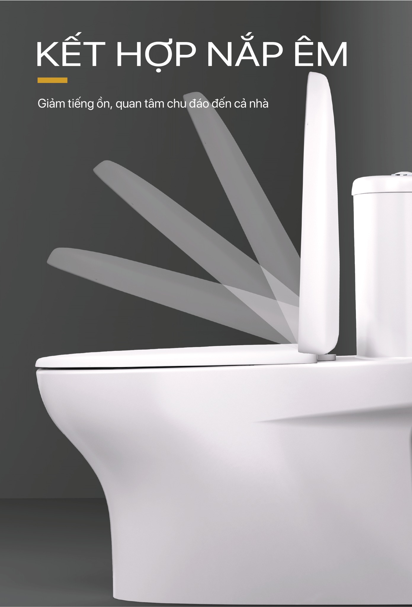 Bồn cầu 1 khối CAESAR CD1394 kèm nắp TAF060 - 8