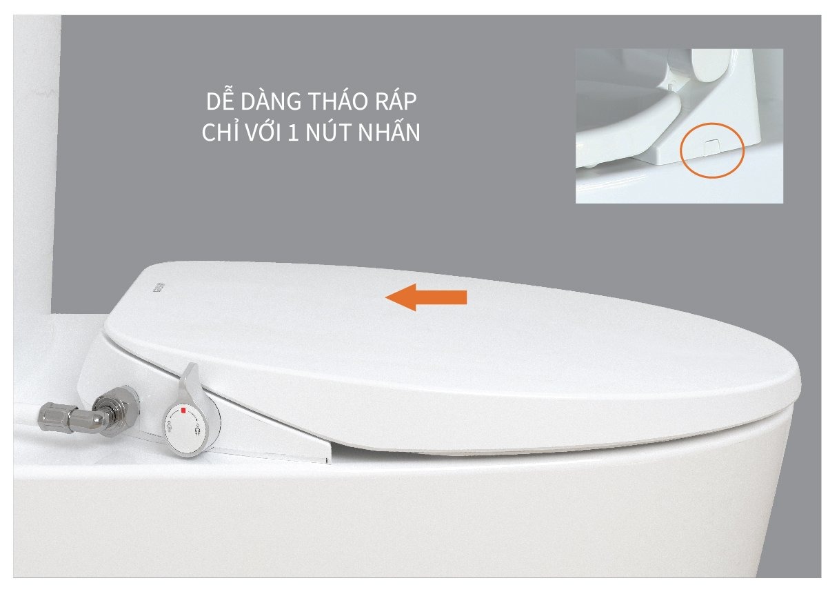 Bồn cầu 1 khối CAESAR CD1395 kèm nắp TAF060 - 24