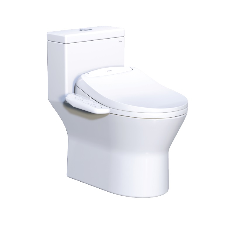 Bồn cầu 1 khối nắp điện tử Caesar C1374F + TAF400H (CD1374+TAF400H) CD1374+TAF400H