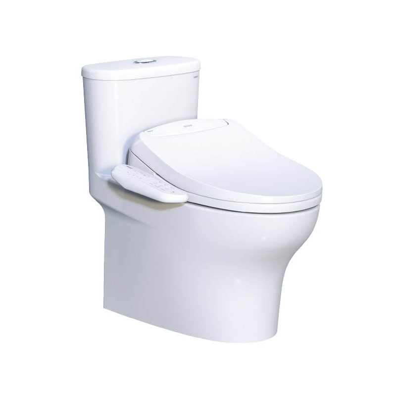 Bồn cầu 1 khối nắp điện tử Caesar C1394F + TAF400H (CD1394+TAF400H) CD1394+TAF400H