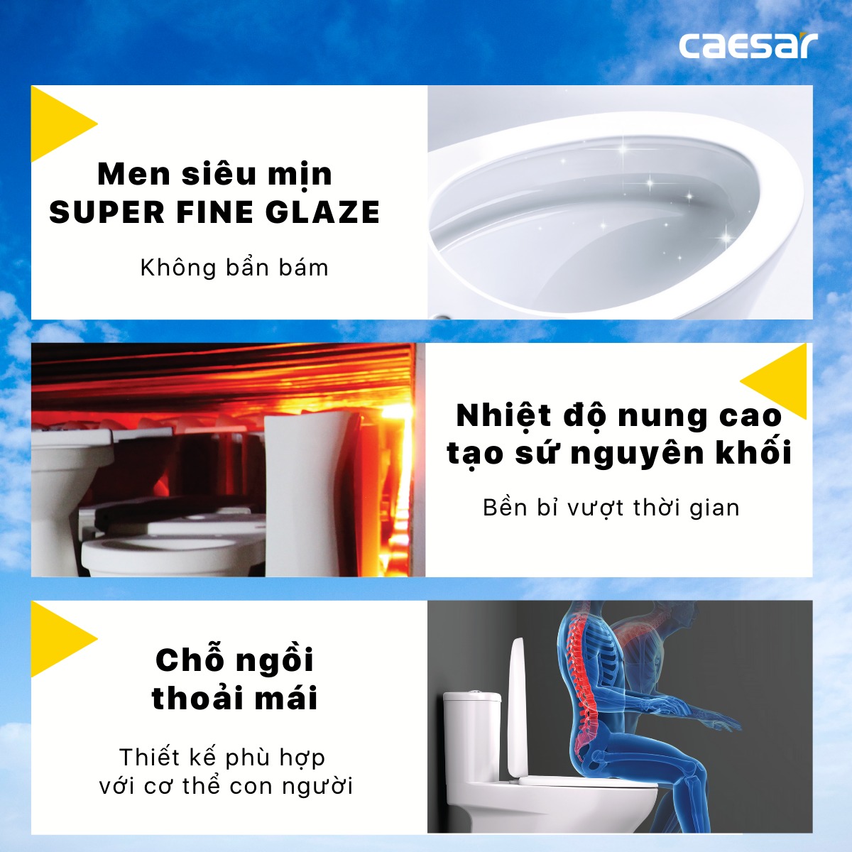 Bồn cầu 1 khối nắp điện tử Caesar C1394F + TAF400H (CD1394+TAF400H) CD1394+TAF400H - 4