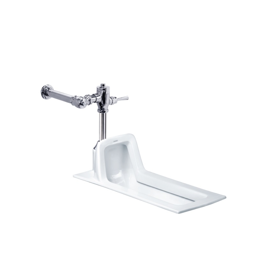 Bồn cầu xổm kèm van xả tay gạt Caesar C1250+BF523A C1250+BF523A