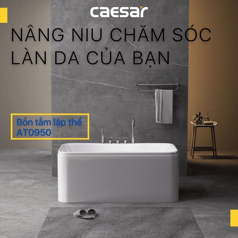 Bồn tắm lập thể 1m4 Caesar AT0950 - 4