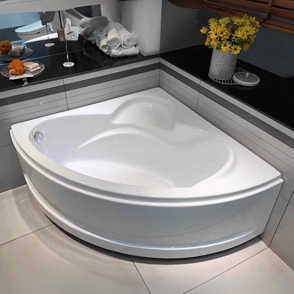 Bồn tắm chân yếm 1m2 đặt góc Caesar AT5120 - 2